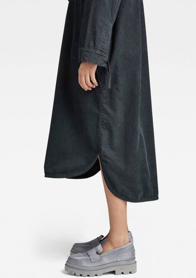 G-Star RAW Jurk met overhemdkraag Long shirt jurk