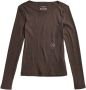 G-Star RAW Shirt met lange mouwen Longsleeve Slim rib boatneck in geribde look met kleine logoprint op de voorkant - Thumbnail 6
