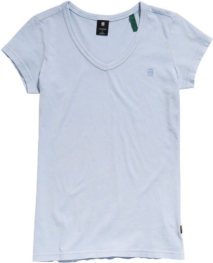 G-Star RAW Shirt met V-hals Eyben Slim Top met kleine -logoprint op borsthoogte