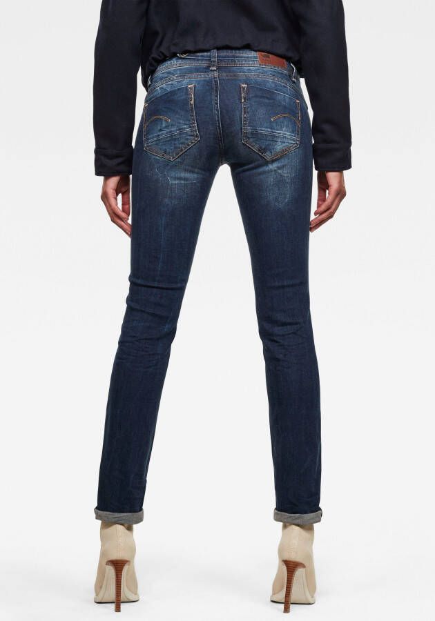 G-Star RAW Straight jeans Midge Saddle Straight 5-pocketsmodel met markante stiknaden