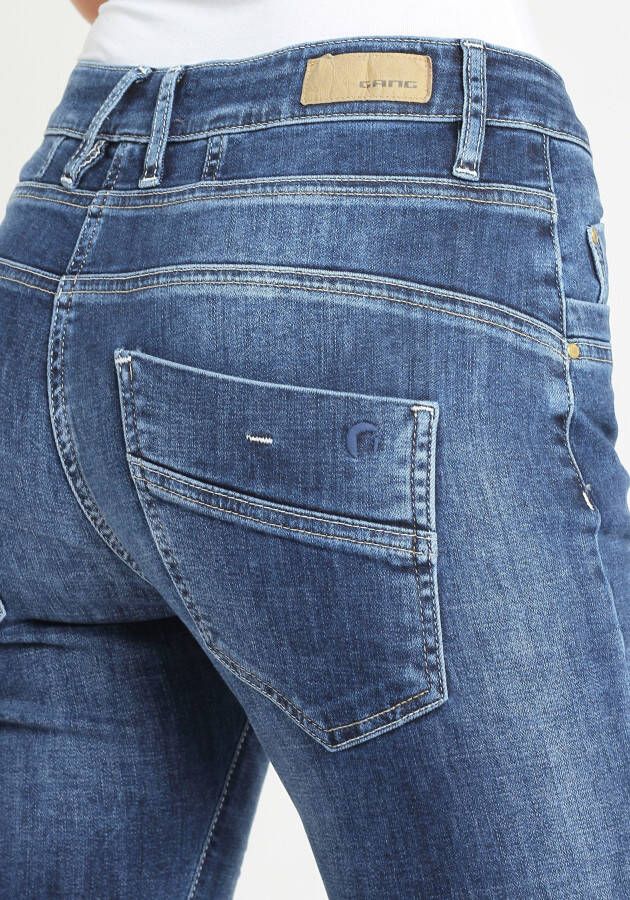 GANG Relax fit jeans 94GERDA met half open knoopsluiting