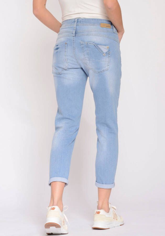 GANG Relax fit jeans 94AMELIE CROPPED met used-effecten