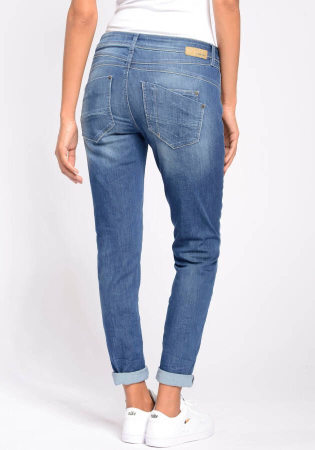GANG Relax fit jeans 94AMELIE met used-effecten