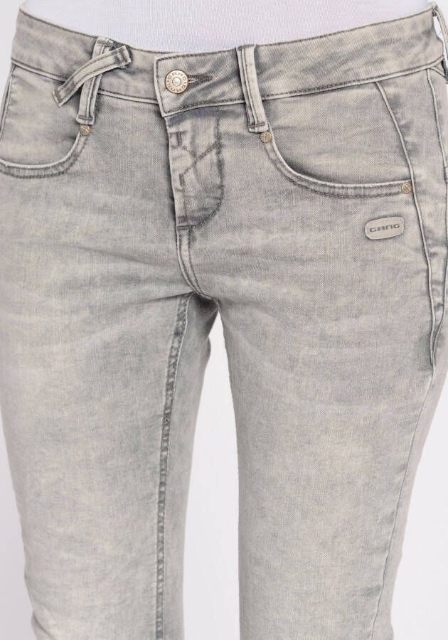 GANG Skinny fit jeans 94NELE X-CROPPED met driehoekige inzetstukken aan de zijkant voor een geweldig silhouet