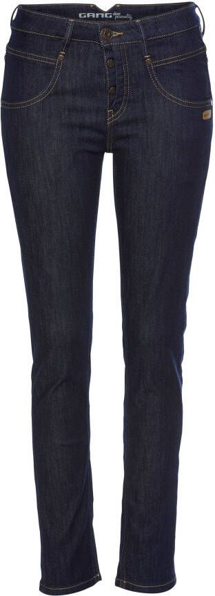 GANG Skinny fit jeans 94Medina met stijlvolle half open knoopsluiting
