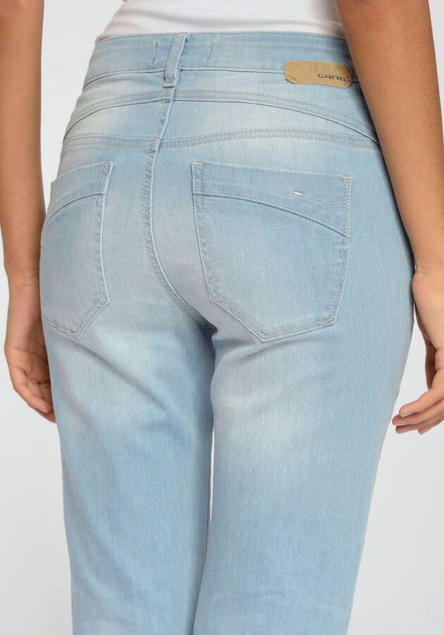 GANG Straight jeans 94RUBINIA CROPPED perfecte pasvorm dankzij elastaan a