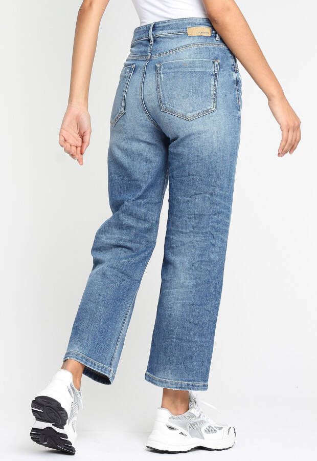 GANG Wijde jeans 94GLORIA in een authentieke wassing en lichte destroyed effecten