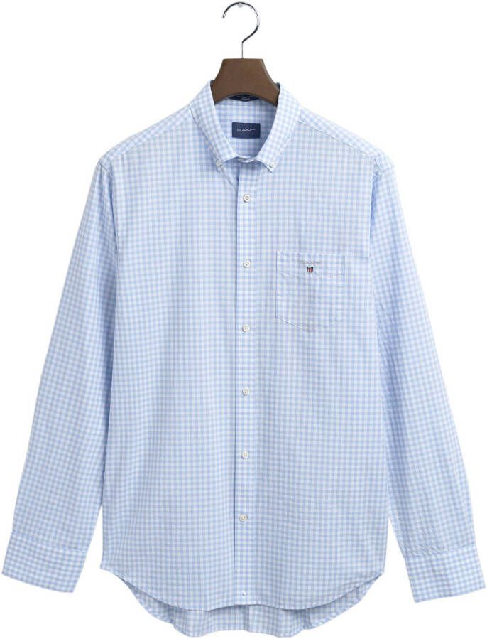 Gant Geruit overhemd Gingham met een afgeronde zoom