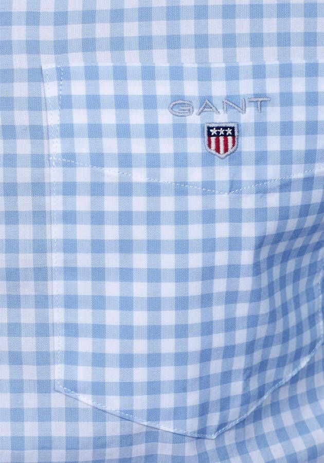 Gant Geruit overhemd Gingham met een afgeronde zoom