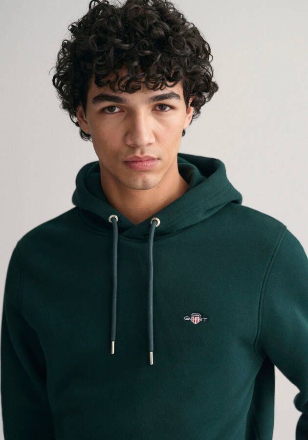 Gant Hoodie REG SHIELD HOODIE met logoborduursel op borsthoogte - Foto 2