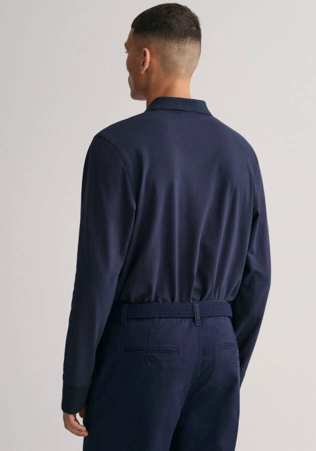 Gant Poloshirt REG CONTRAST PIQUE LS RUGGER met contrastkleurige inzetten