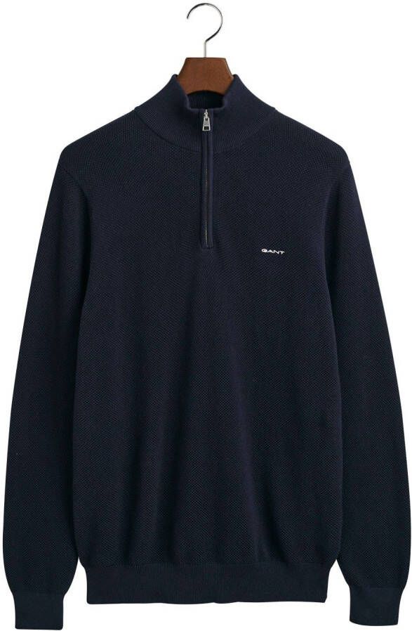 Gant Schipperstrui COTTON PIQUE HALF ZIP
