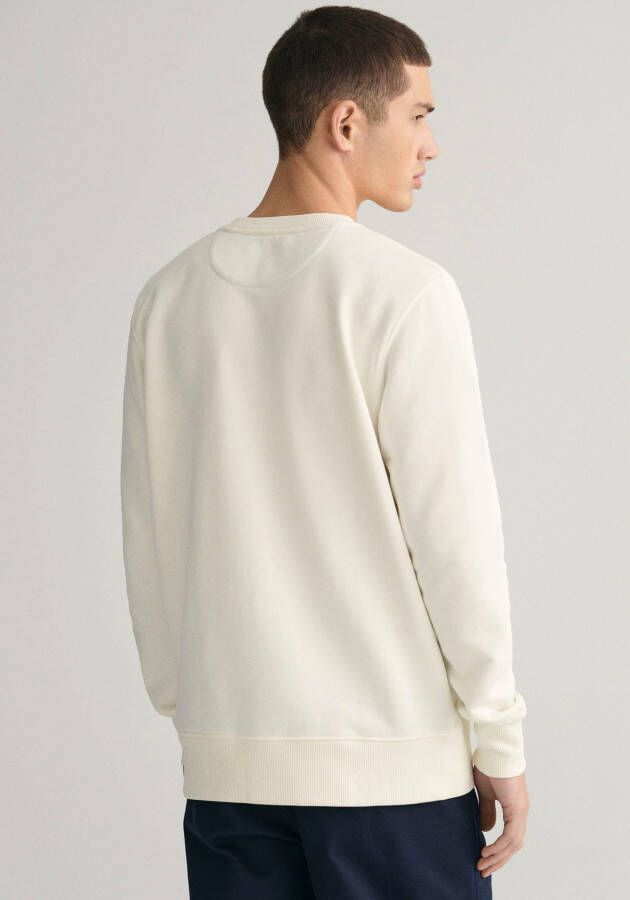 Gant Sweatshirt REG SHIELD C-NECK SWEAT met logoborduursel op borsthoogte
