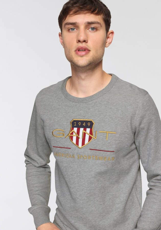 Gant Sweatshirt ARCHIVE SHIELD C-NECK met geribde ronde hals