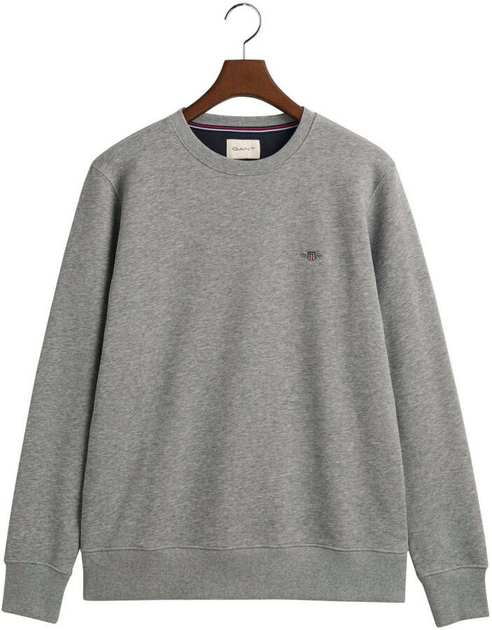 Gant Sweatshirt REG SHIELD C-NECK SWEAT met logoborduursel op borsthoogte