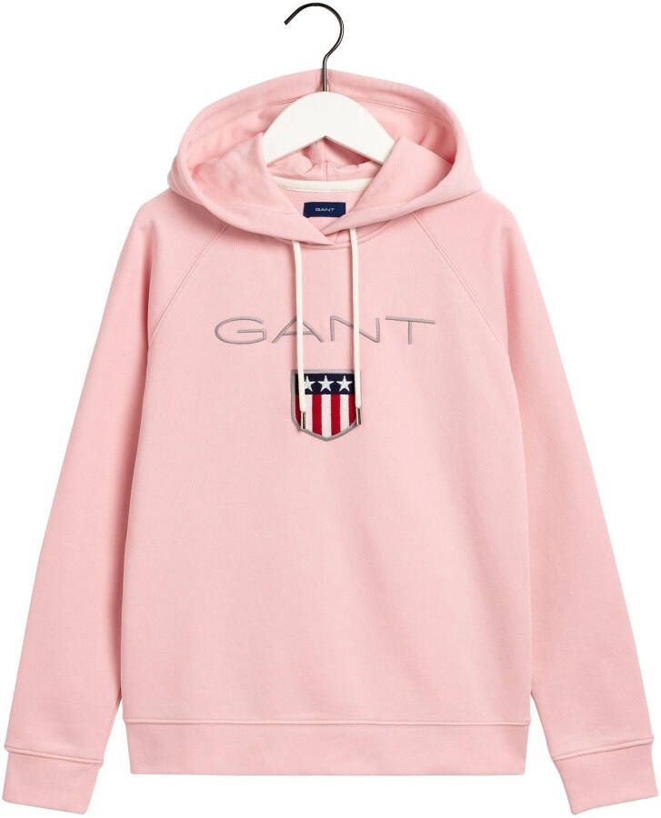 Gant Sweatshirt SHIELD SWEAT HOODIE met grote merkapplicatie voor