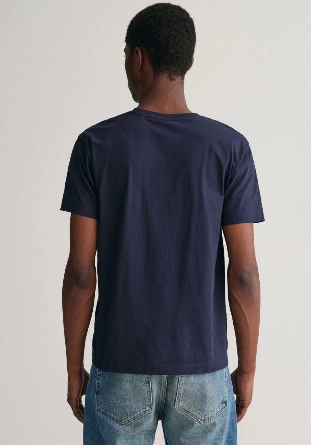 Gant T-shirt SLIM SHIELD SS T-SHIRT met logoborduursel op borsthoogte