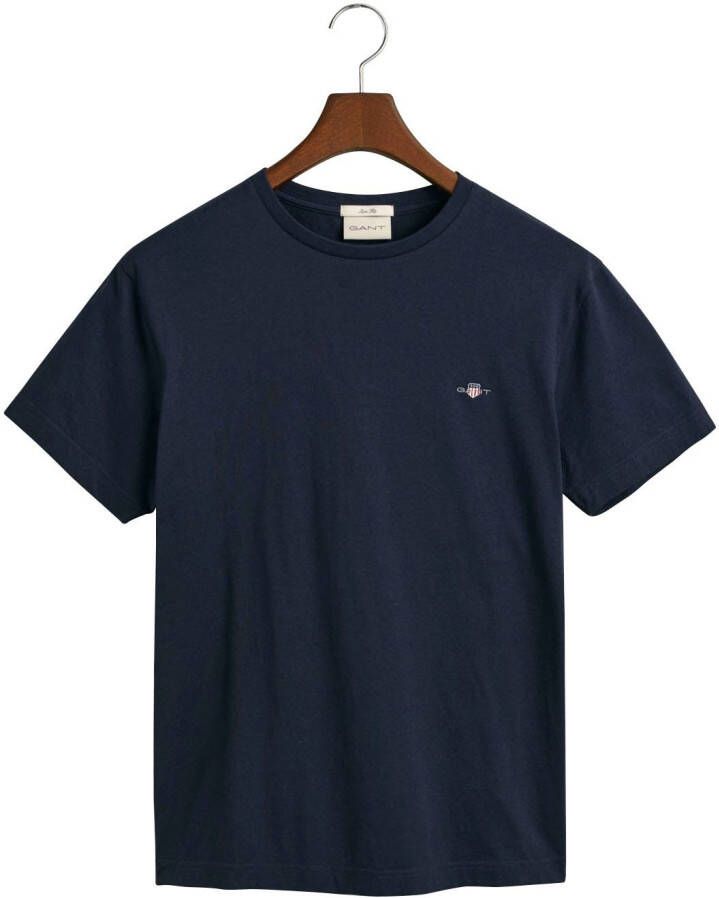 Gant T-shirt SLIM SHIELD SS T-SHIRT met logoborduursel op borsthoogte