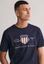 GANT T-shirt REG ARCHIVE met printopdruk donkerblauw - Thumbnail 3