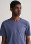 GANT regular fit T-shirt met logo en borduursels dark jeans blue melange - Thumbnail 4