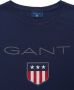 Gant T-shirt Shield Logo Blauw Heren - Thumbnail 3