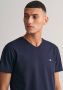 Gant T-shirt SLIM SHIELD V-NECK T-SHIRT met een klein geborduurd logo op de borst - Thumbnail 3