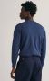 GANT fijngebreide trui met logo dark jeansblue melange - Thumbnail 3