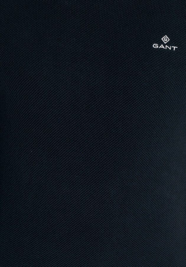 Gant Trui met ronde hals COTTON PIQUE C-NECK in piqué-structuurbreisel