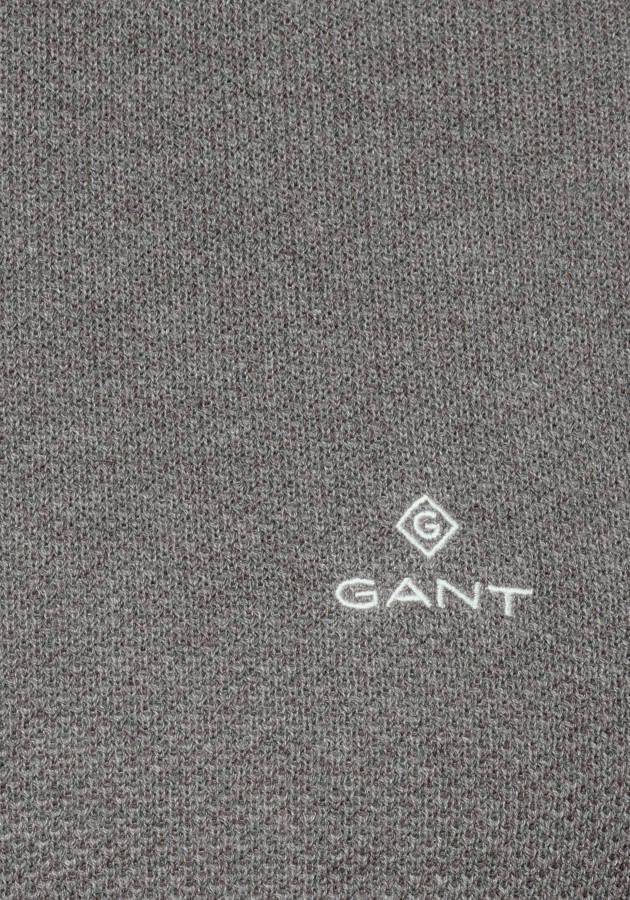 Gant Trui met ronde hals COTTON PIQUE C-NECK in piqué-structuurbreisel
