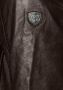 Gipsy Leren jack Cleeo stijlvolle hoogwaardige lange blazer in two-in-one-look - Thumbnail 7