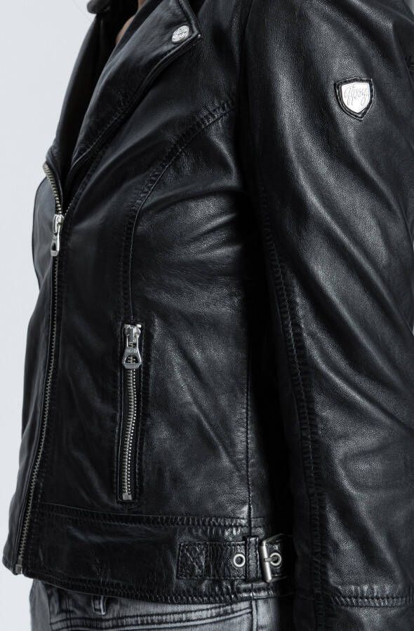 OTTO Mauritius Leren jack Ela cool 2-in-1-bikerjack met een afneembare jerseycapuchon