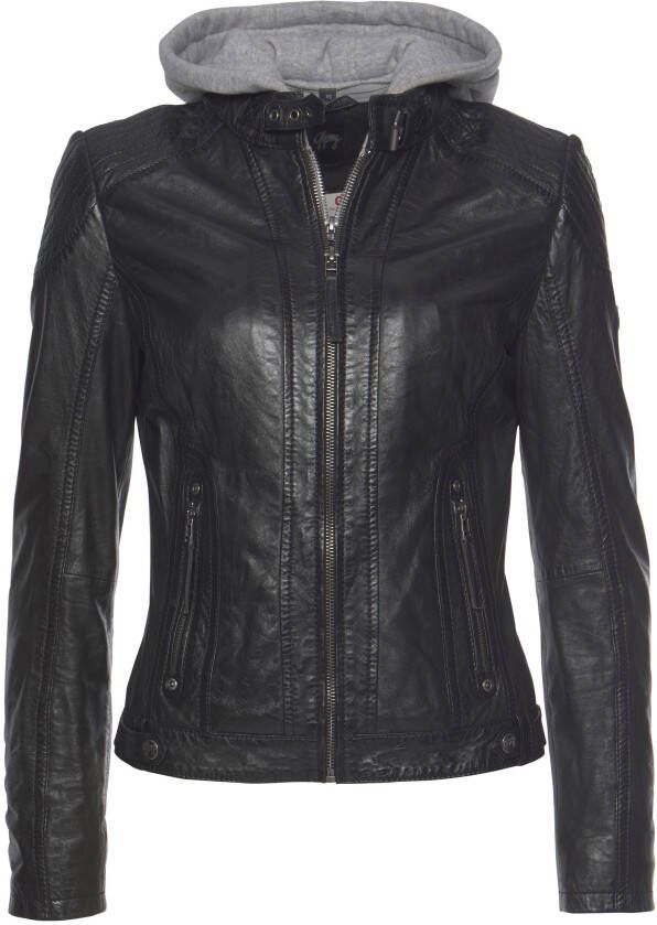 OTTO Mauritius Leren jack Junja met een afneembare capuchoninzet en luxueuze biker-details