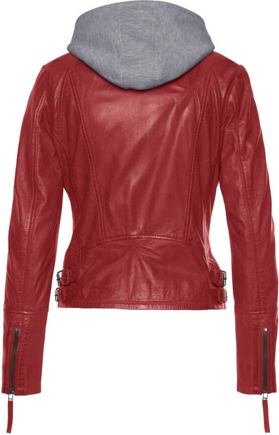 OTTO Mauritius Leren jack NOLA Two-in-one stijl met een afneembare jerseycapuchon