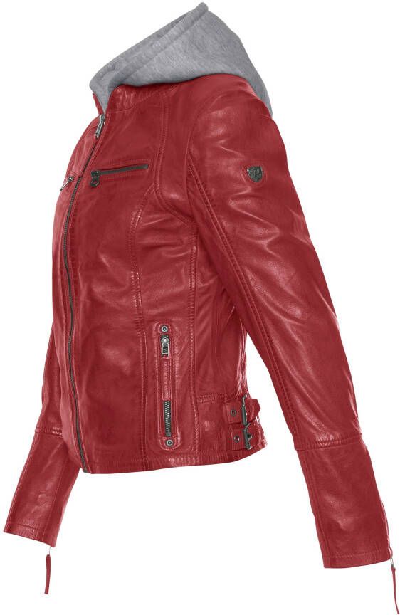 OTTO Mauritius Leren jack NOLA Two-in-one stijl met een afneembare jerseycapuchon