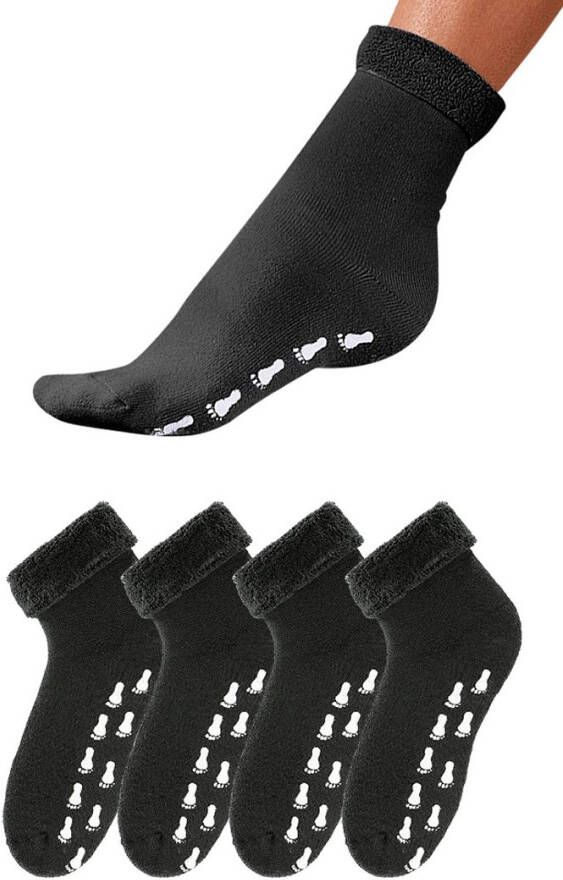 Go in ABS-sokken met antislipzool en frotté (set 4 paar)