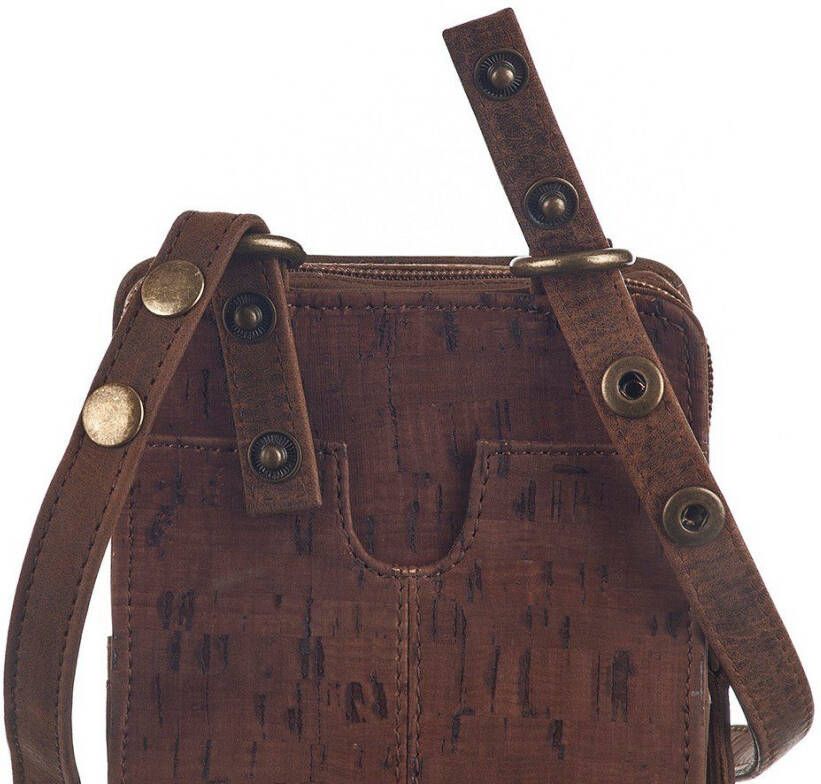 GreenLand Nature Gsm-tasje NATURE leather-cork met opgestikte portemonnee