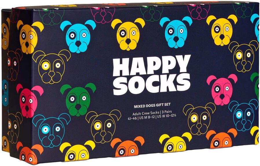 Happy Socks Sokken 3-Pack Mixed Dog Socks Gift Set (set)