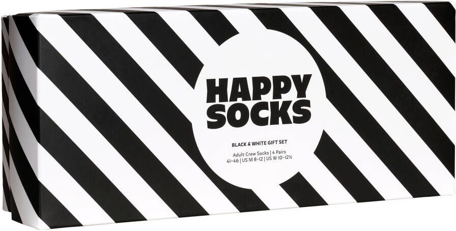Happy Socks Sokken 4-Pack Classic Black & White Socks Gift Set (set 4 paar)