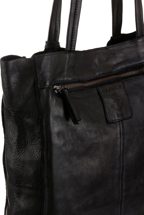 HARBOUR 2nd Shopper Elbe 1 van leer met kenmerkende merk-anker-label en sierhanger