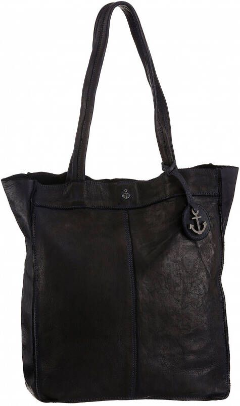 HARBOUR 2nd Shopper Elbe 1 van leer met kenmerkende merk anker label en sierhanger
