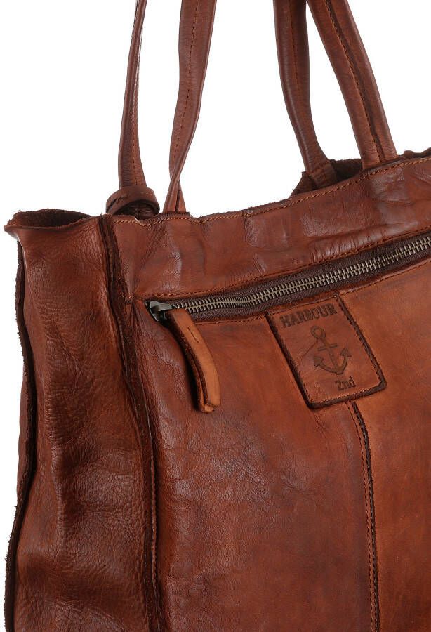 HARBOUR 2nd Shopper Elbe 1 van leer met kenmerkende merk-anker-label en sierhanger