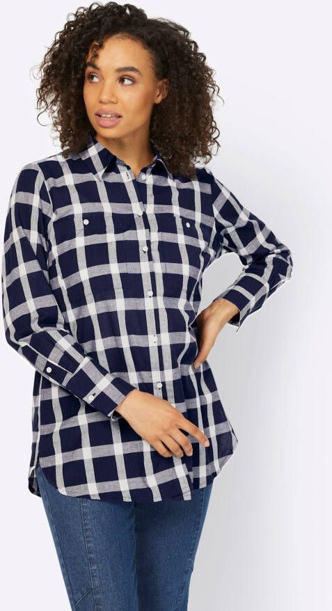 heine Geruite blouse