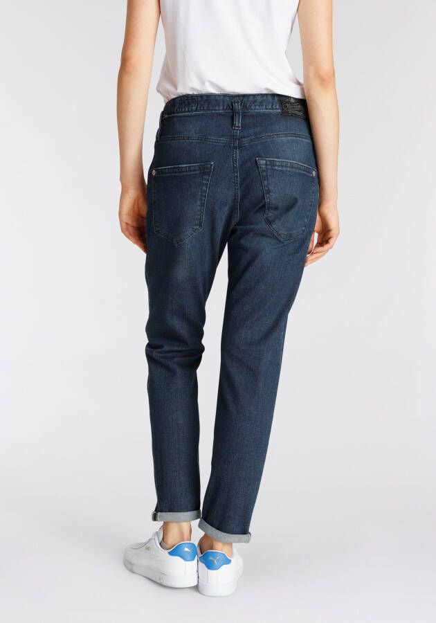 Herrlicher Ankle jeans SHYRA CROPPED ORGANIC met logo op de zijkant