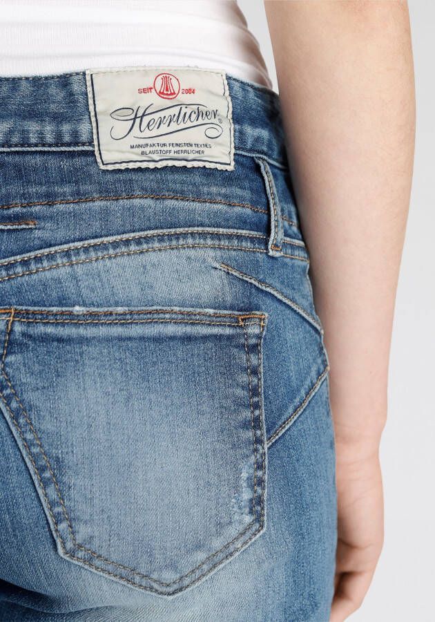 Herrlicher Bootcut jeans Baby Boot Organic Denim met flatterende coupenaden op de achterzakken
