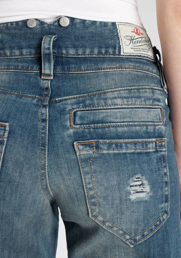 Herrlicher Boyfriendjeans Jeans Pitch HI Tap Organic Denim Verweerde effecten vintage milieuvriendelijk dankzij Kitotex Technology