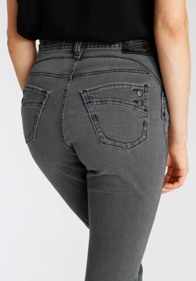 Herrlicher High-waist jeans PIPER HI SLIM ORGANIC DENIM CASHMERE TOUCH milieuvriendelijk dankzij kitotex technologie