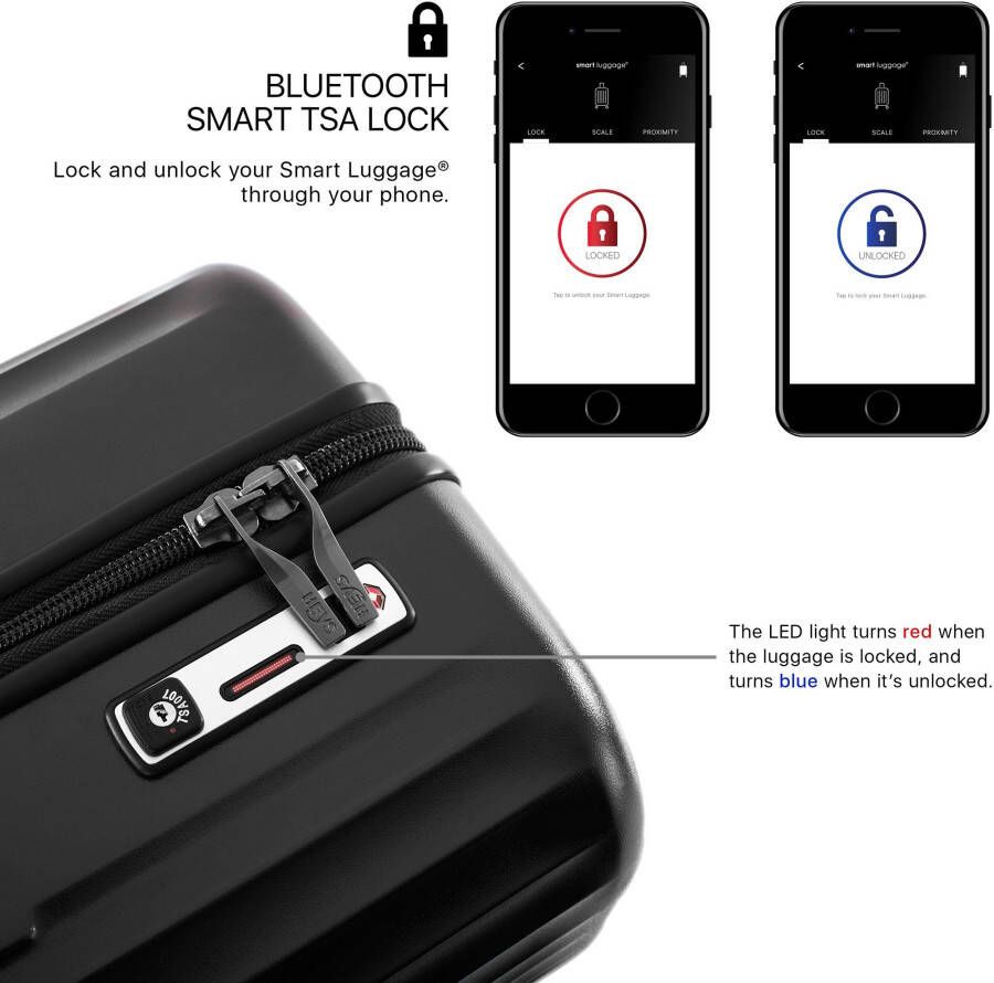 Heys Hardshell-trolley Smart Luggage 76 cm volledig met netwerkverbinding highend-bagage met app-functie