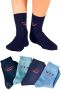 H.I.S Basic sokken met contrastkleurig logo (4 paar) - Thumbnail 2