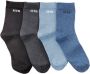 H.I.S Basic sokken met ingebreid logo (set 4 paar) - Thumbnail 3