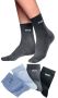 H.I.S Basic sokken met ingebreid logo (set 4 paar) - Thumbnail 5